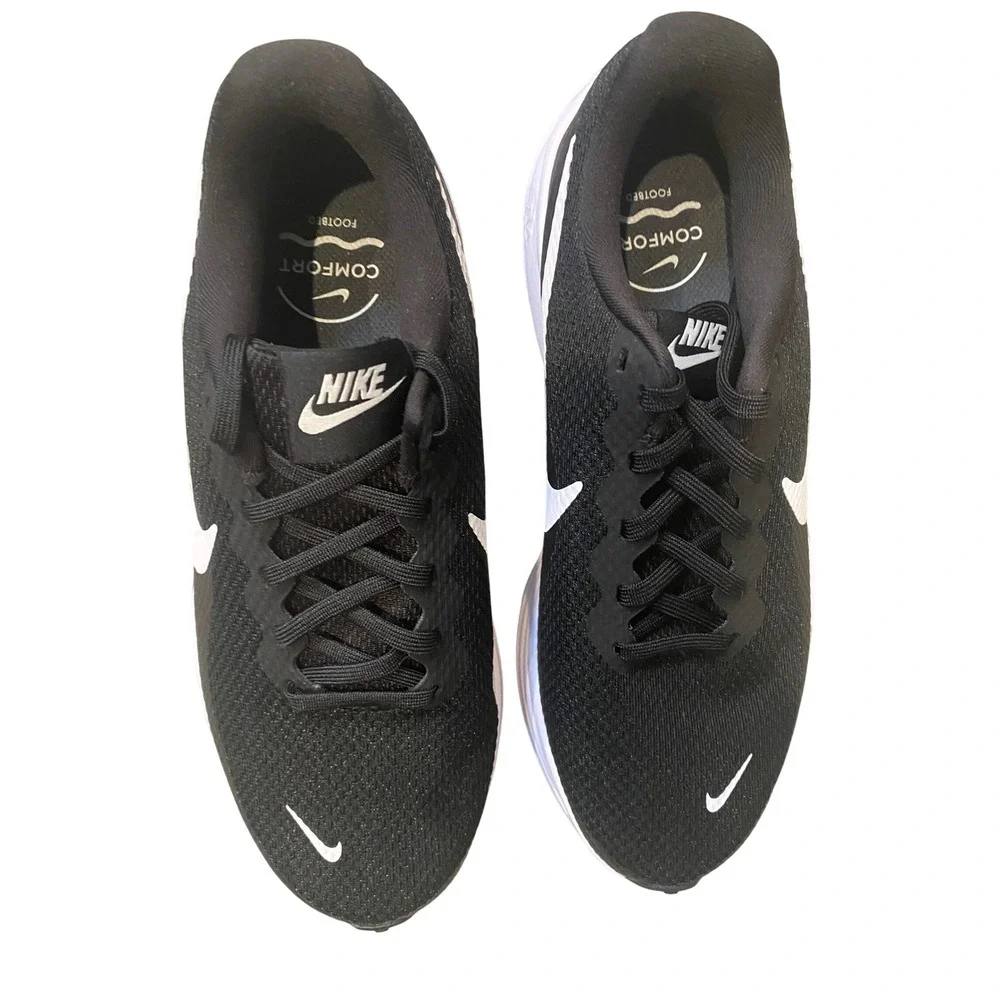 Nike Revolution‎ Black White Running Shoes HQ1995-002 Womens 8.5 Mens 7 WIDE